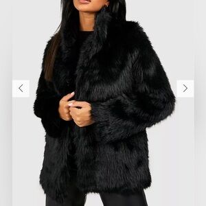 Faux fur coat jacket